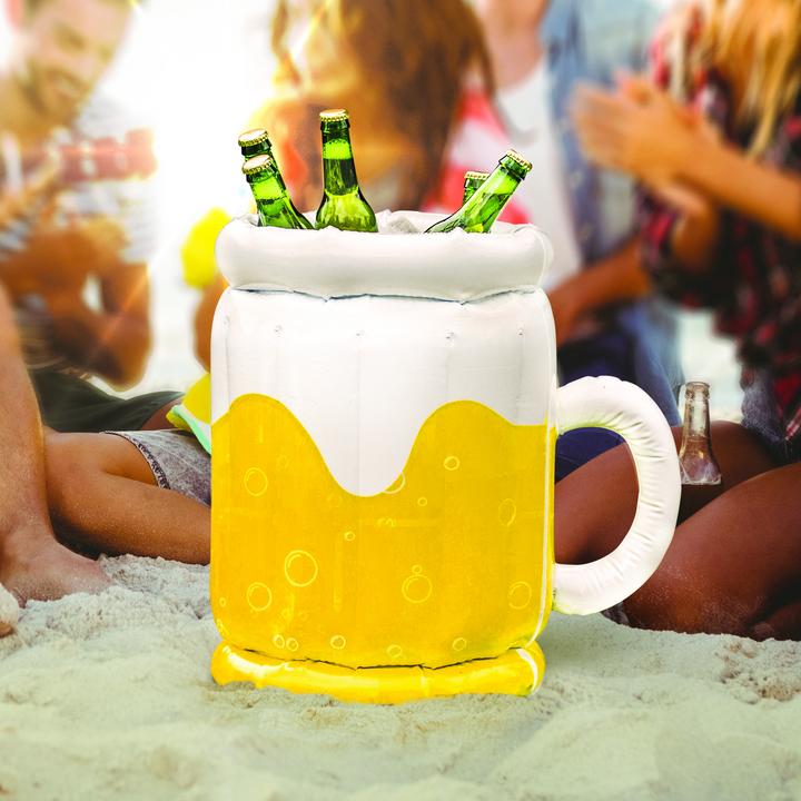 Actual product image Konjac Sponge Mad Monkey Beverage Cooler Inflatable Beer Bucket 10L white