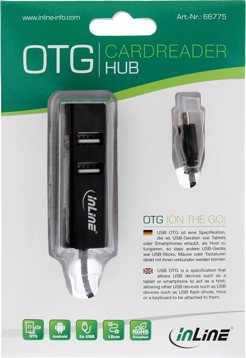 Immagine prodotto InLine Lettore di schede OTG e HUB (USB 2.0)