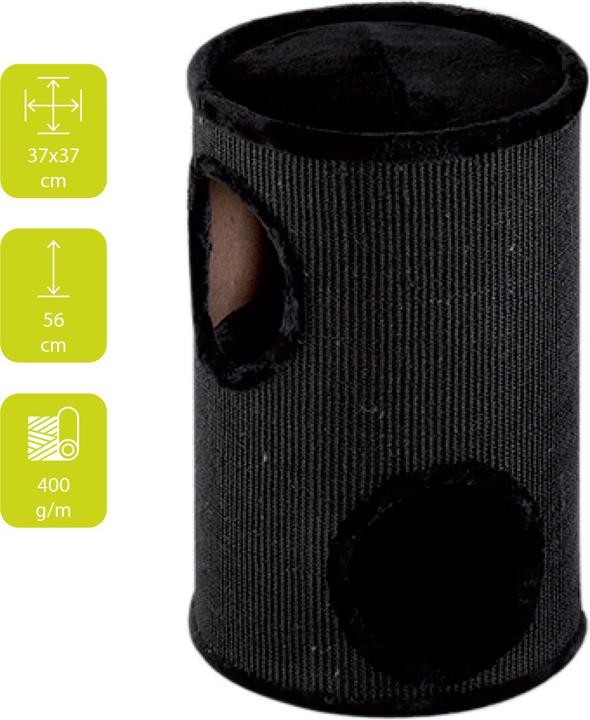 Actual product image EBI Trend Cat Dome Everlast Tower 2-Level (56 cm, Black)