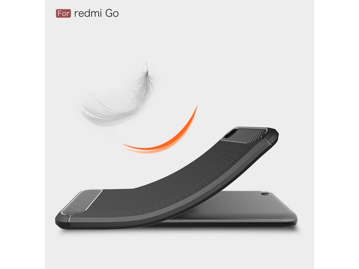 Produktbild Screenguard Xiaomi Redmi Go Hülle Carbon Brushed Soft TPU (Xiaomi Redmi Go)