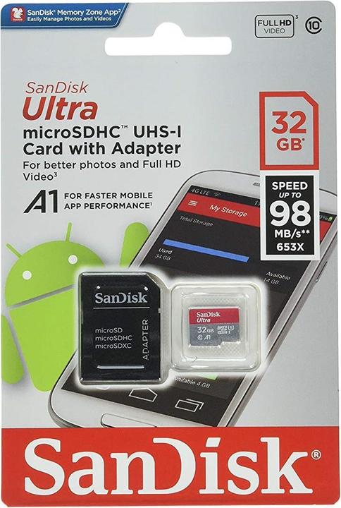 Produktbild SanDisk Ultra microSD A1 (32 GB, microSDHC, U1, UHS-I)