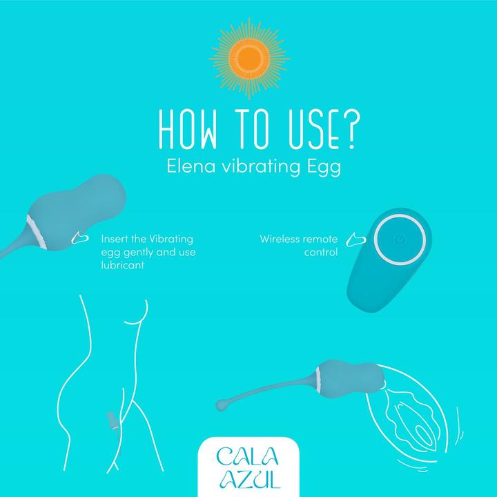 Produktbild Easytoys Elena Vibrationsei mit Fernbedienung Azul
