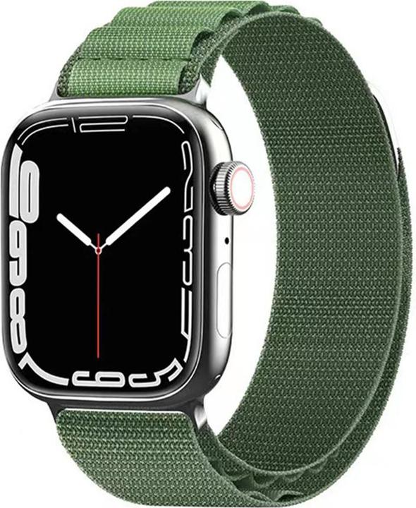 Actual product image Techsuit - Watchband (W037) - Apple Watch 1/2/3/4/5/6/7/8/9/10/SE/SE 2 (38/40/41/42mm) - Army Green (Nylon)