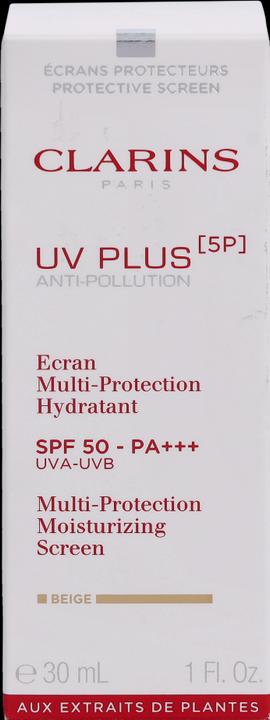 Actual product image Clarins UV Plus 5P Multi-Protection Moisturising Screen (Suntan cream, SPF 50, 30 ml)