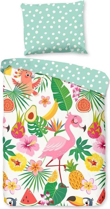 Produktbild Traumschlaf Flamingo (Bettwäsche Set, 40 x 60 cm, 100 x 135 cm)