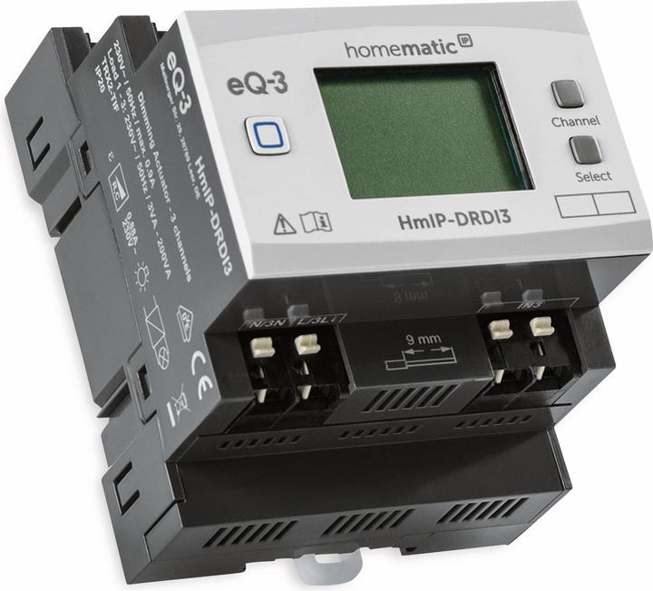 Immagine prodotto Homematic IP Attuatore di regolazione per montaggio su guida top-hat 3-fold (Attuatore dimmerabile)