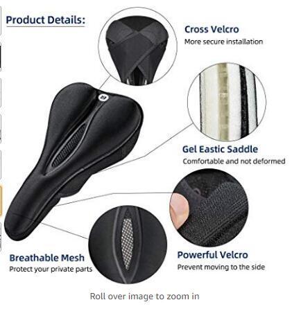 Image du produit Rockbros LF047-B housse de siège de vélo en gel silicone taille L - noir