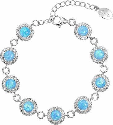 Actual product image Evolution Group Charming bracelet with light blue opals 33105.1