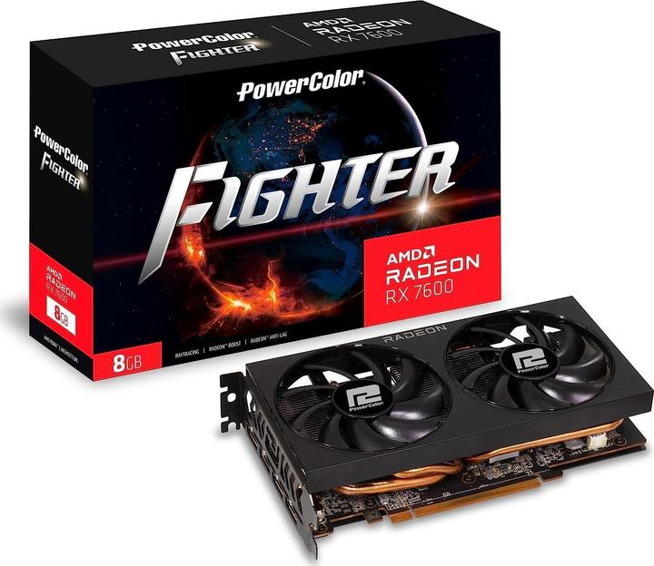Actual product image Powercolor Fighter Radeon RX 7600 (8 GB)