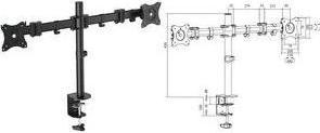 Actual product image LogiLink 2-fold monitor desk mount (Table, 27")