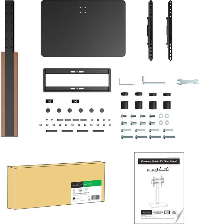 Produktbild PureMounts PM-TVS-10 (Universal, 65", 40 kg)