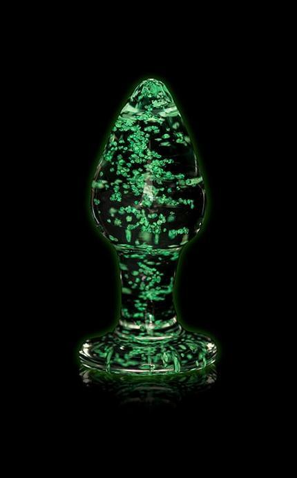 Produktbild Ouch! Glass Butt Plug - Glow in the Dark - Small