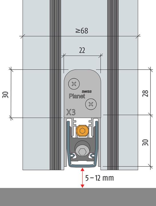 Produktbild Planet Türabsenkdichtungen X3
