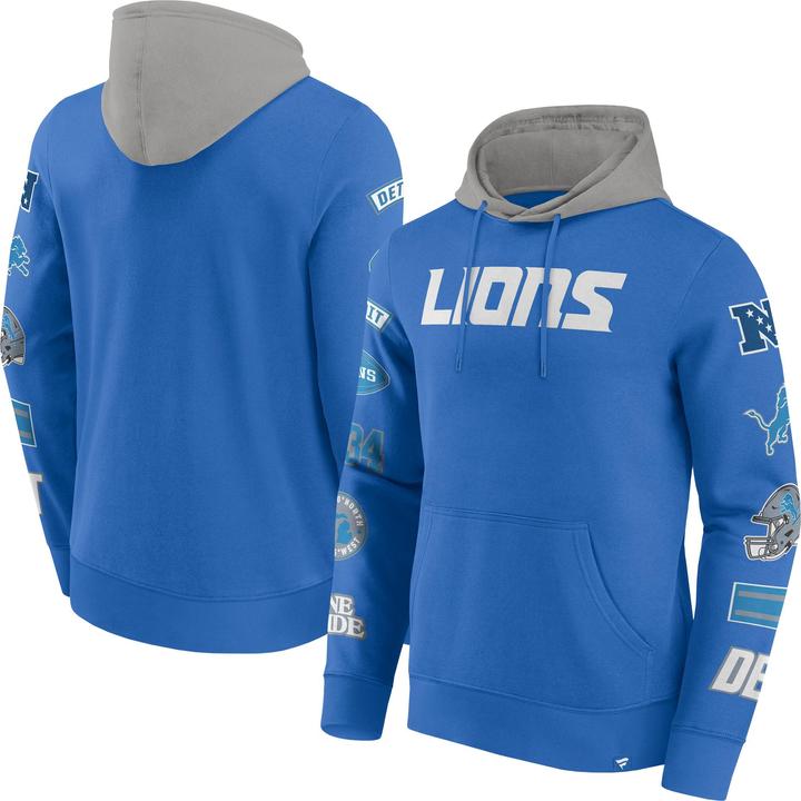 Actual product image Fanatics Detroit Lions NFL Sleeve Prints Hoody sky - M (M)