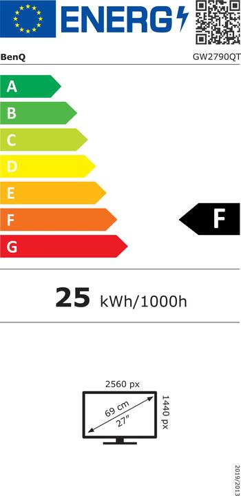Label énergétique BenQ GW2790QT (2560 x 1440 pixels, 27")