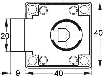 Actual product image BMB Screw-on lock Backset 25 mm left / right keyed alike (Profile cylinder)