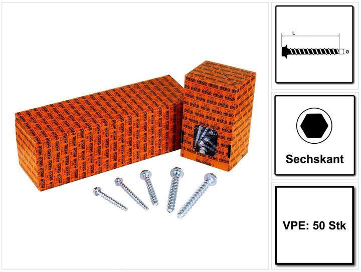 BRW Mauerschraube MMS-PLUS Pack à 50 Stück (50 Schrauben pro Stück)