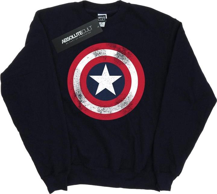 Captain America Distressed Shield Sweatshirt Mädchen