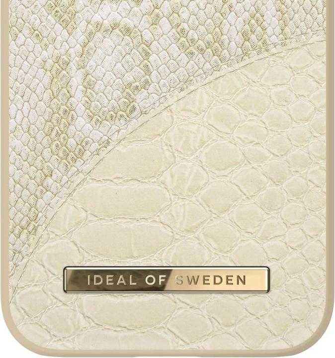 Actual product image iDeal Of Sweden Designer Hard Cover Cream Gold Snake (Apple iPhone 12 mini)
