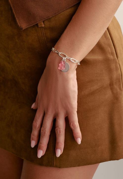 Immagine prodotto Thomas Sabo Charm-Goldbären-Anhänger in Pink Connect Silber (Argento)