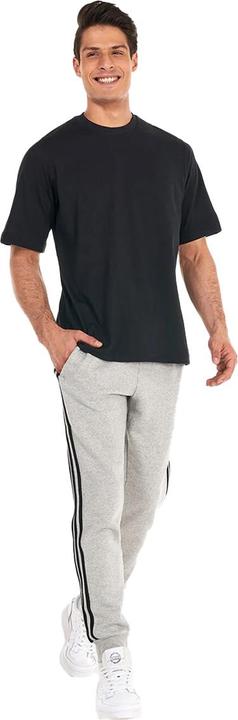 Actual product image adidas Mens Fleece 3 Stripes Cuffed Tapered Jogging Bottoms (M)