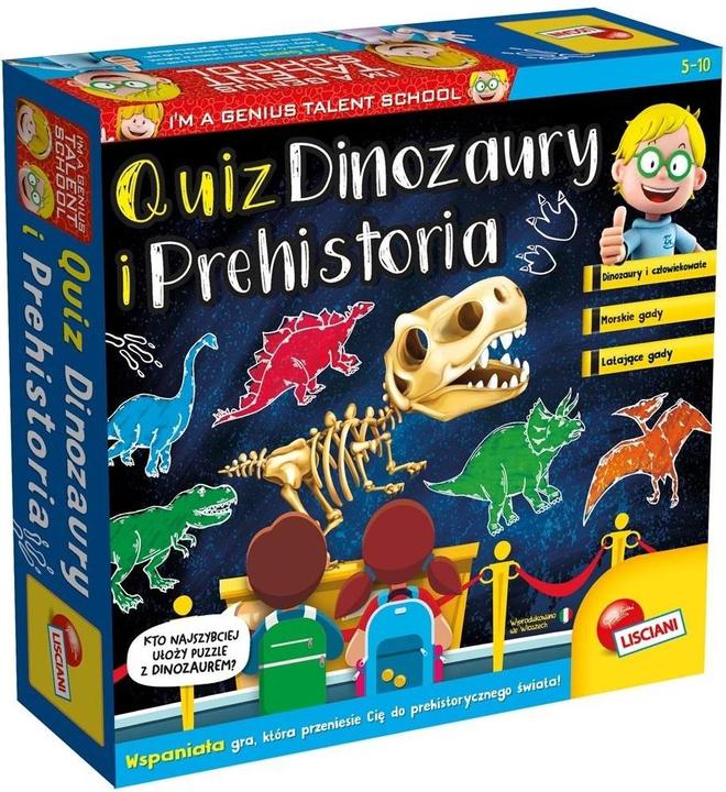 Image du produit Lisciani Maly Geniusz, Quiz - Les dinosaures et l'homme primitif - P54374 (Polonais)