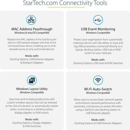 Produktbild StarTech .com USB C Multiport Adapter (USB-C, 2 Ports)