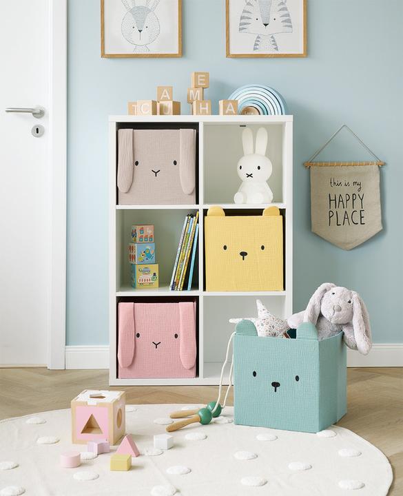 Immagine prodotto Zeller Present Aufbewahrungsbox Hase Musselin 28x28x28 cm (28 x 28 x 28 cm, 21.95 l)