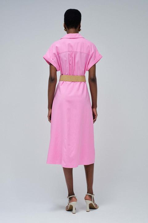 Actual product image Salsa Jeans Midikleid Linen Shirt Dress With Front Buttoned Belt (S)
