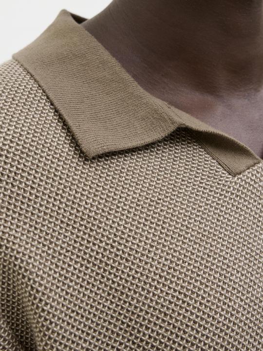 Actual product image Jack & Jones Jprcceaston Knit Split Neck Ss Sn (M)