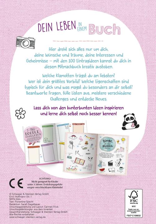 Produktbild Mein Eintragbuch 100 Ideen: Das bin ich (Deutsch, Florentine Specht, 2018)