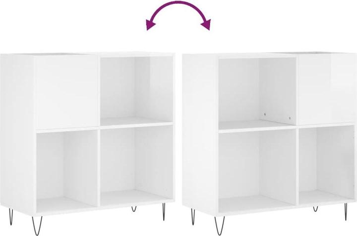 Immagine prodotto VidaXL Plattenschrank Hochglanz-Weiss 84,5x38x89 cm