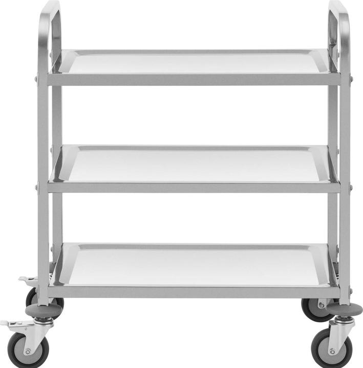 Actual product image Royal Catering Serving Trolley - 3 shelves - 69 x 34 x 3 cm - 81 kg -
