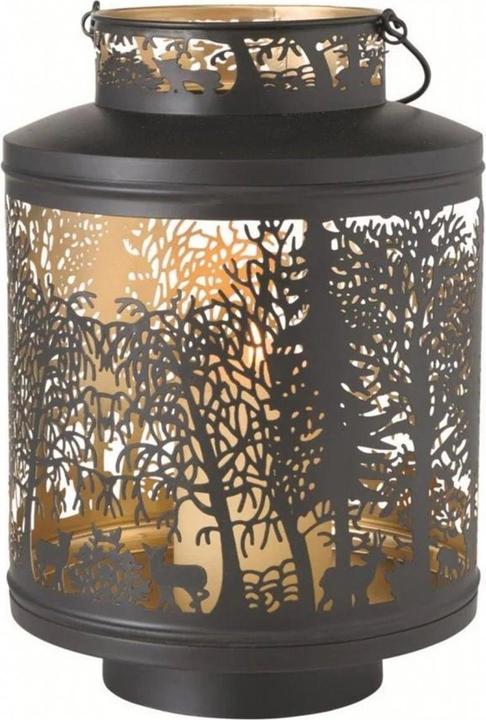 Produktbild Boltze Home Weihnachtswindlicht Premesa 30 cm, Gold/Schwarz (1 x, 31 x 22 x 22 cm)