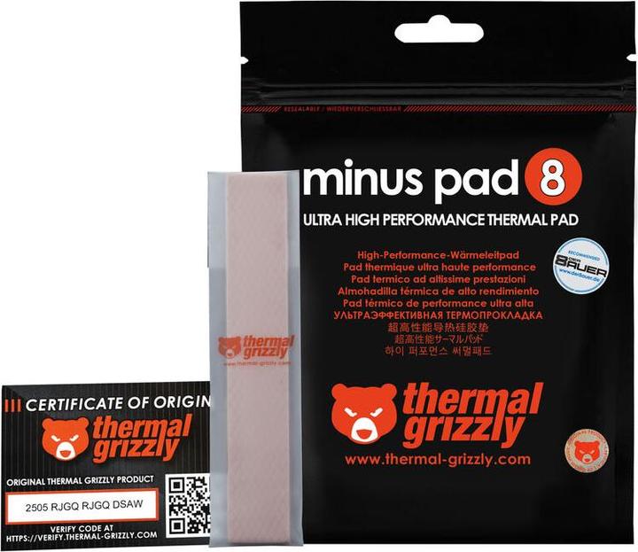Actual product image Thermal Grizzly Minus Pad 8 - 120 x 20 x 1,5 mm, 2 Stück (1.50 mm)