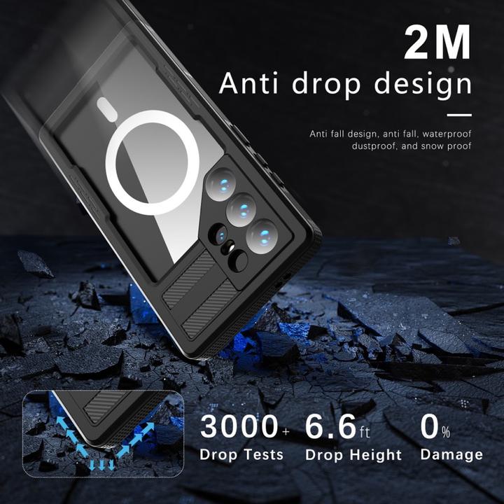 Produktbild Redpepper Samsung Galaxy S24 Ultra - IP68 Mars Series Wasserdichtes Outdoor Case mit MagSafe schwarz (Samsung Galaxy S24 Ultra)