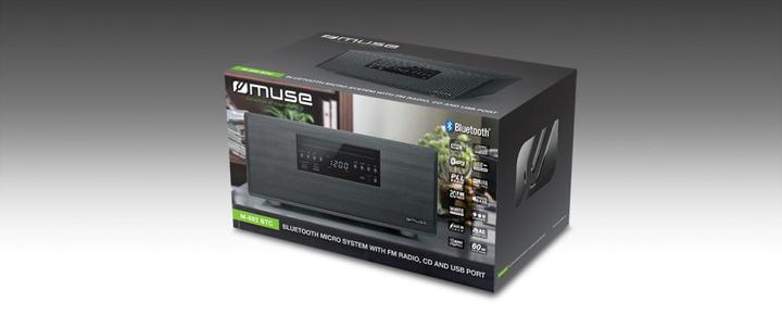 Actual product image Muse M-692 BTC home audio system Home audio micro system Black (Bluetooth, CD player, 1x 60 W)