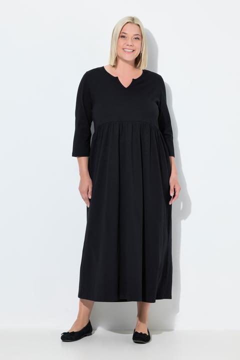 Produktbild Ulla Popken Jerseykleid, A-Linie, Tunika-Ausschnitt, 3/4-Arm (56)