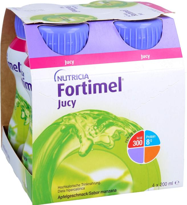 Produktbild Nutricia Fortimel Jucy Apfel, 4 x 200 ml (4 Stück, Flüssigkeit, 1004 g)