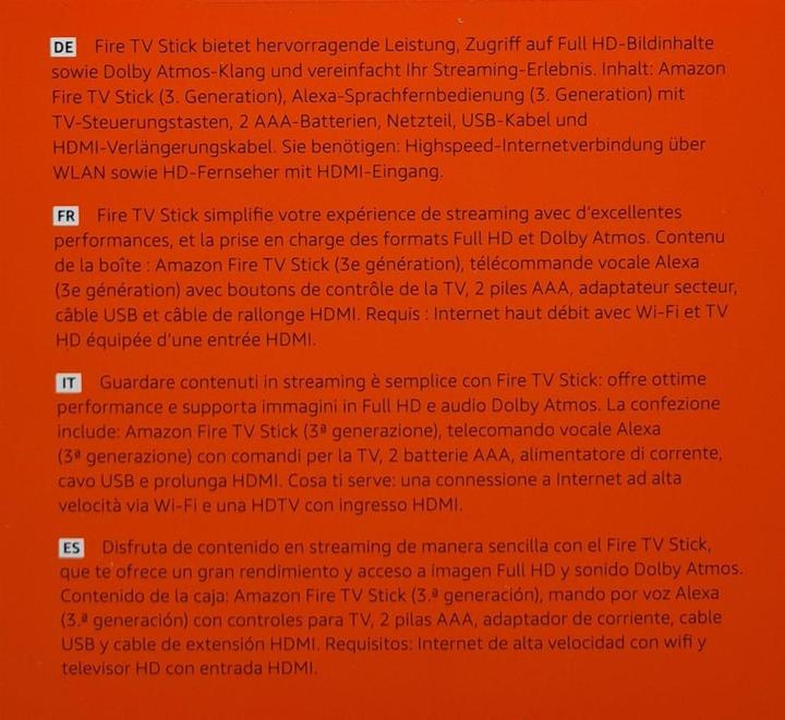 Produktbild Amazon Fire TV Stick (2021) inkl Alex Sprachfernbedienung (8 GB, Fire OS)