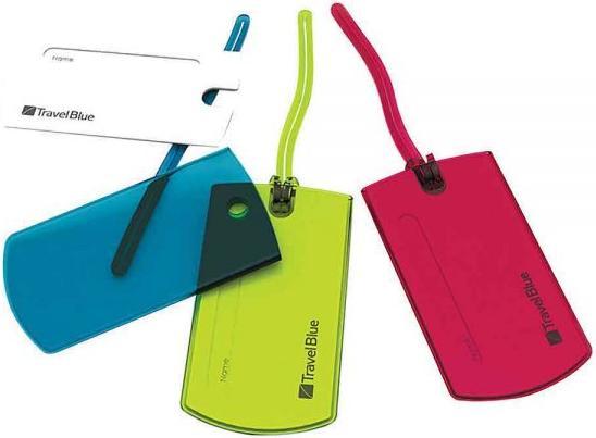 Actual product image Travel Blue 2x gel name tag (Additional padding)