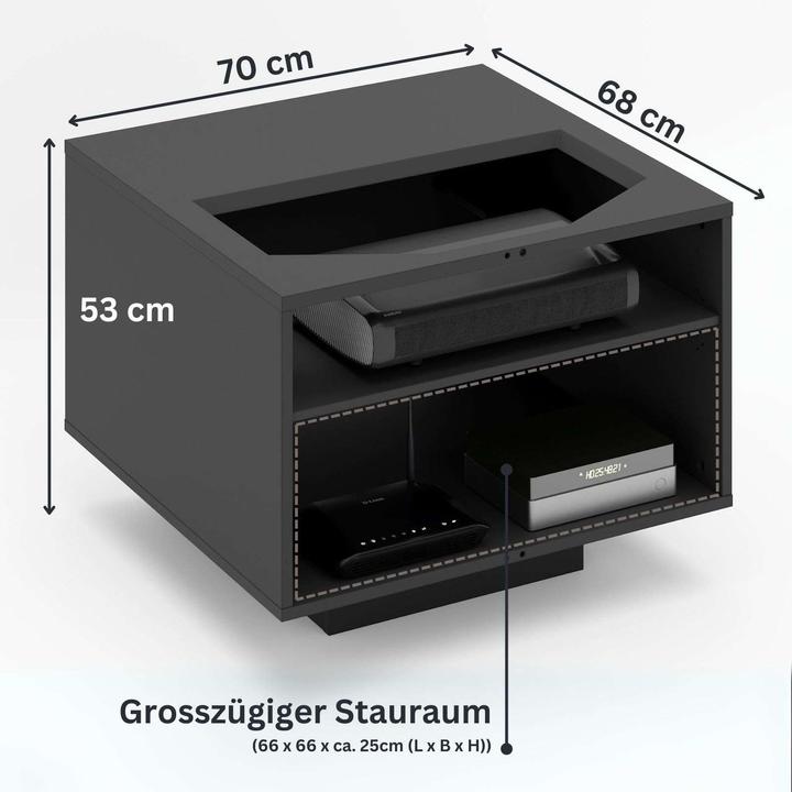 Actual product image Tusto Ultra-short distance projector furniture (66 x 66 x 25 cm)