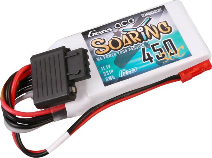Immagine prodotto Gens Ace Batteria Lipo G-Tech Soaring 450mAh 11.1V 30C 3S1P (11.10 V, 450 mAh)