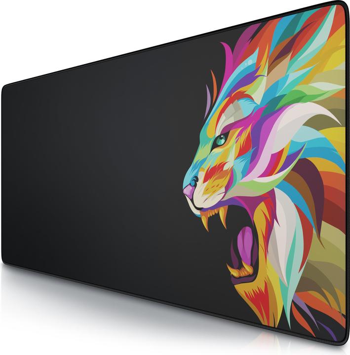 Immagine prodotto Titanwolf Tappetino per mouse da gioco, 900 x 400 mm XXL, migliora la precisione e la velocità, colore Lion 2 (XXL)