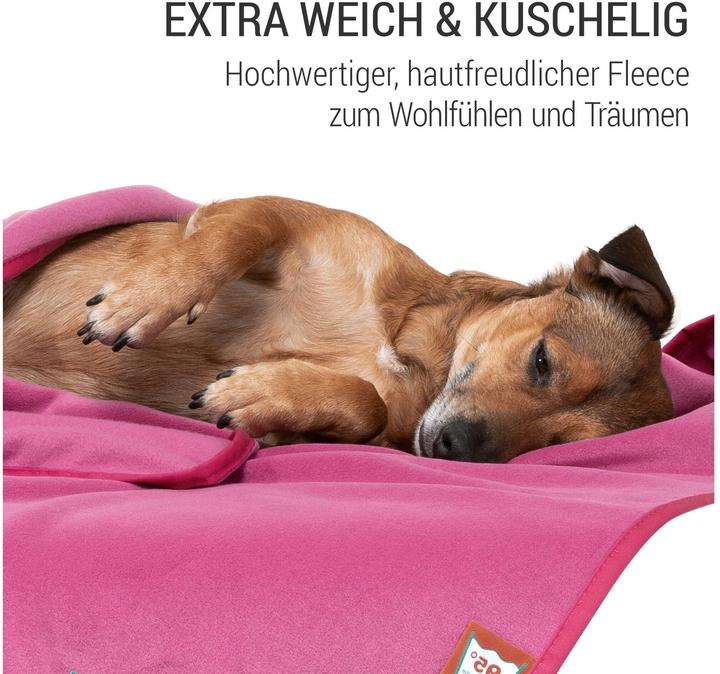 Produktbild Doctor Bark Hunde-Decke Fleece M Hot pink, 100 x 70 cm (Hund)