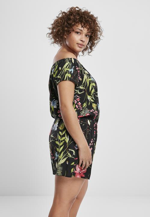 Actual product image Urban Classics Ladies AOP Off Shoulder Short Jumpsuit (4XL)