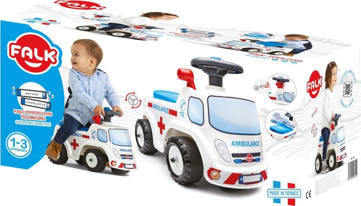 Image du produit Falk Toys Ambulance ride-on avec volant de stockage et klaxon