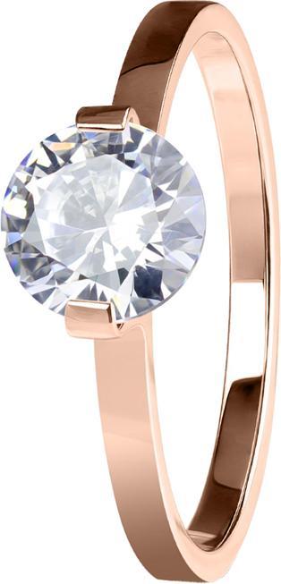 Star Piercing Ring rosegold mit grossem Kristall