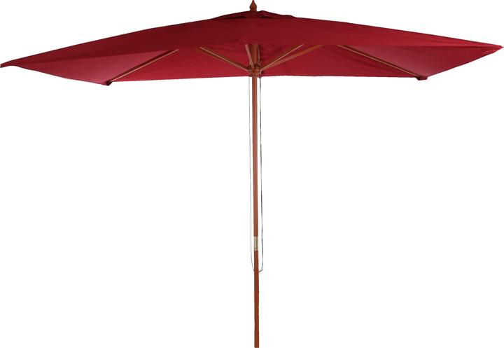 Produktbild Swisshandel24 Sonnenschirm, Gartenschirm Marktschirm, 2x3m Polyester/Holz 6kg, bordeaux - 27317 (2 m)