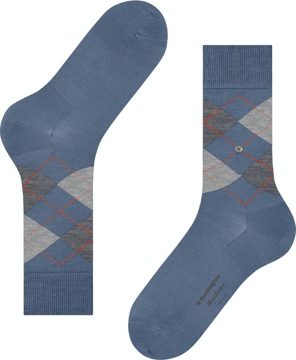 Immagine prodotto Burlington Socken "Manchester" violett gestreift (Confezione singola, 40 - 46)